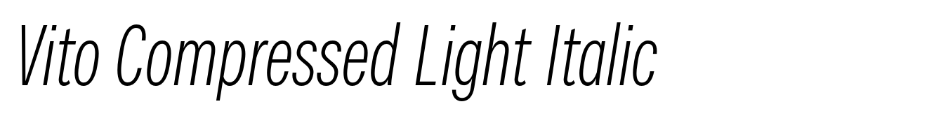 Vito Compressed Light Italic
